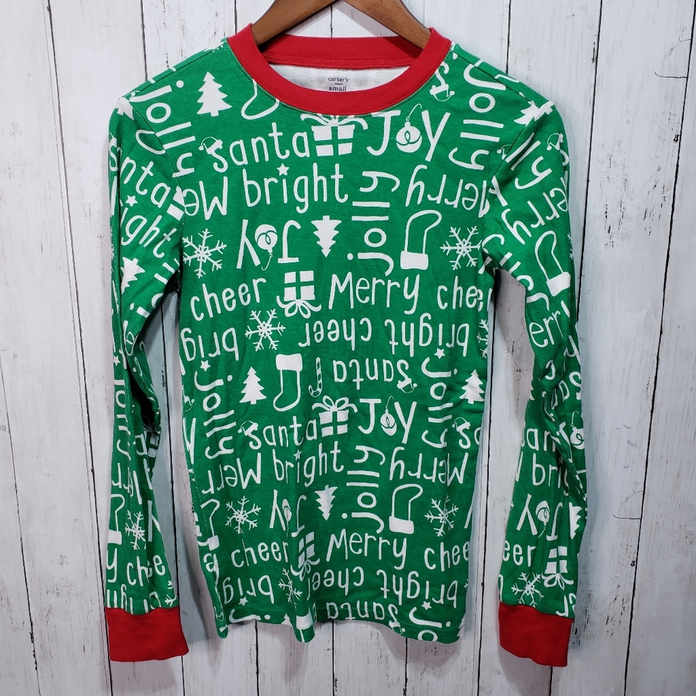 Carter's Adult Small Green Long Sleeve Christmas